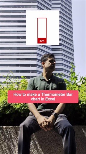 by Harshal on Instagram: "How to make a thermometer bar chart in excel"
