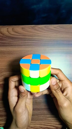 checker board pattern on cylinder cube 😃# cube #rubikscube # cylindercube