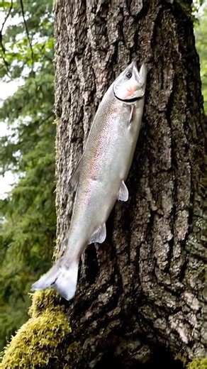 A Fish Climbing Trees? 🐠🌳 (AI Animation) #shorts