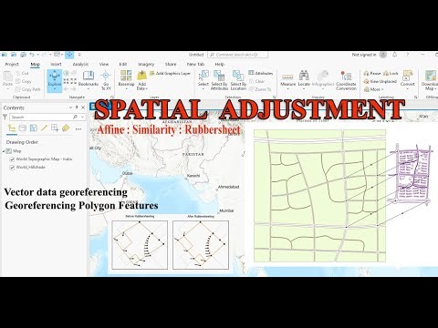 Spatial Adjustment in ArcGIS Pro | Affine , Similarity in ArcGIS Pro | Rubbersheet in ArcGIS Pro