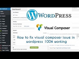 Visual Composer not Working on Wordpress how to fix | troubleshooting | Code and Design