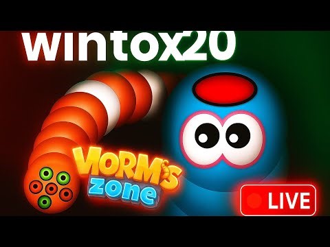 🛑 Live 🐍WORMATE ZONE.IO || Rằn Săn Mổi# BIGGEST SNAK Epic Worms Zone Best Gameplay wintox20
