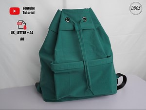 Cinch Peak Backpack PDF Sewing Pattern, Drawstring Backpack, Front Zipper Pocket, Eyelet Top - Etsy