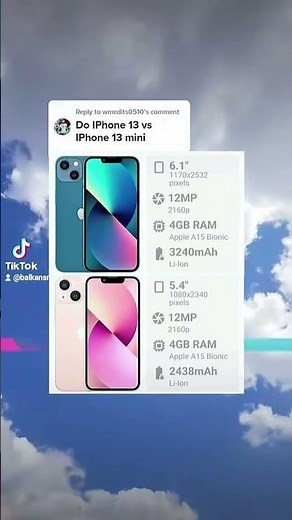 Apple iPhone 13 vs Apple iPhone 13 mini