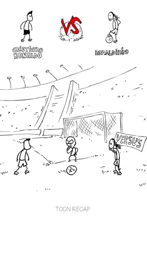 Cristiano Ronaldo vs Ronaldinho animation 😁 Funny and comedy animation 🤣 #comedy #fun #cristianoronaldo #animation