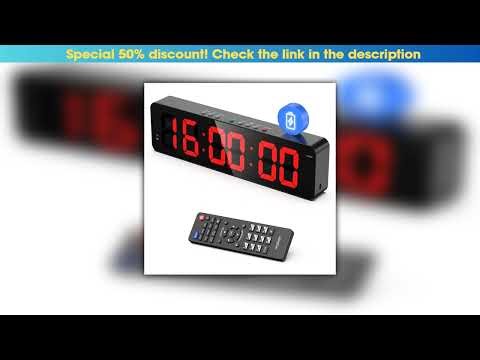 Limited Remote Gym Timer 2 inch Ultra-Clear Interval Time Timers with LED Countdown/Up Wall Clock B