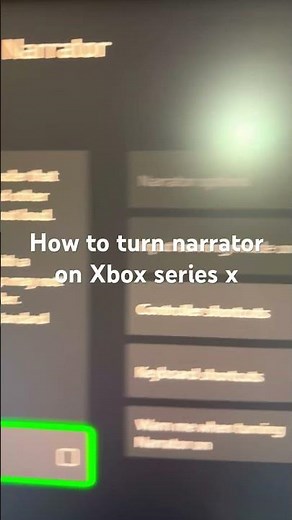 How to turn narrator on Xbox series x