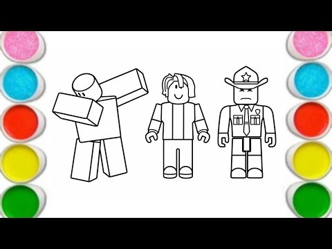 Roblox Characters Drawing and Coloring 🎨 | Easy Step by Step drawing for kids and beginners