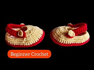 Easy Crochet baby Slippers | step by step tutorial for beginners | Crocs design