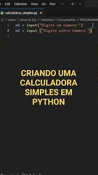 Como Criar Uma CALCULADORA SIMPLES em Python?#aprendaaprogramar #pythonprogramming #python #shorts