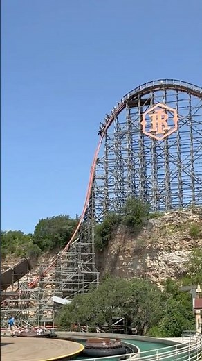 DROP OFF the Quarry Wall! - Iron Rattler roller coaster at Six Flags Fiesta Texas