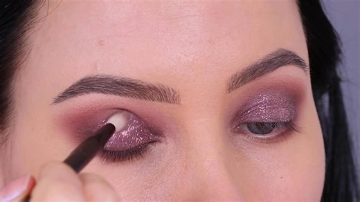Mauve Glitter Eye Makeup Tutorial | Thanksgiving Eye Look