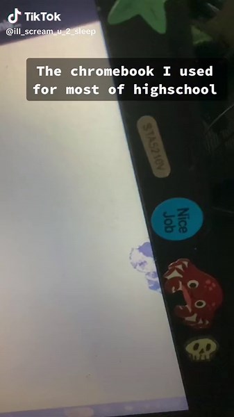 I would always complain about how slow it was with all those extensions it has on it. #emo #scenekid #scenecoreaesthetic #highschool #chromebook