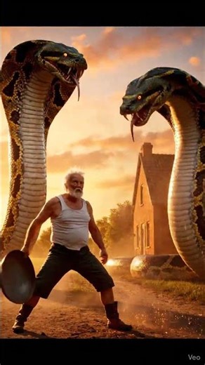 Grandpa vs Mutant Python 2.0 — The Two-Headed Snake That Learns! 😱🐍👴