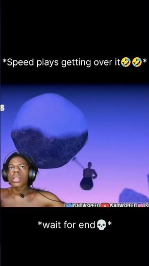 IShowSpeed LOSES IT in Getting Over It 😂💀 #ishowspeed #shorts