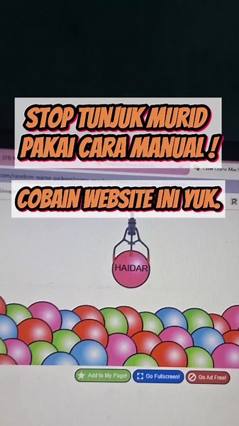 Kadang muter otak banget ngadepin murid yg pasif, nah supaya semua murid punya kesempatan yang sama dan ada sensasi menegangkan bapak ibu bisa pakai website ini lho. 🚀 #belajarmenyenangkan #randompicker