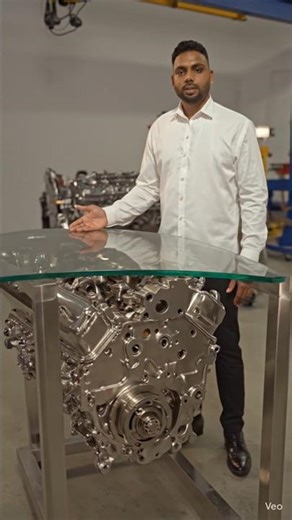 Md.Old Car Engine Block Se Bana Luxury Glass Table! 🔥 #shorts