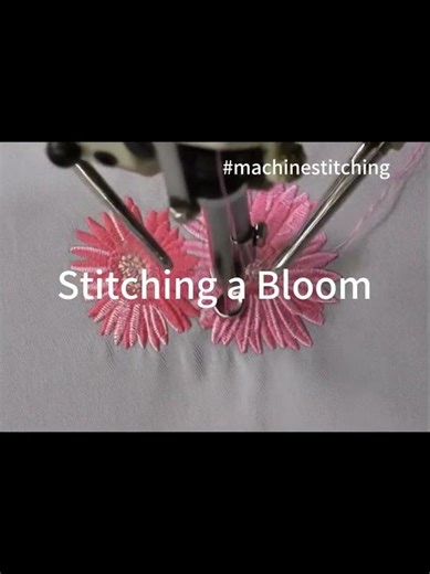 Floral Embroidery Process | Stitching a Design into Bloom #logodigitizing
