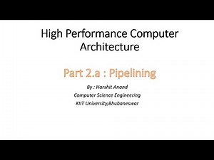 High Performance Computer Architecture - Pipelining