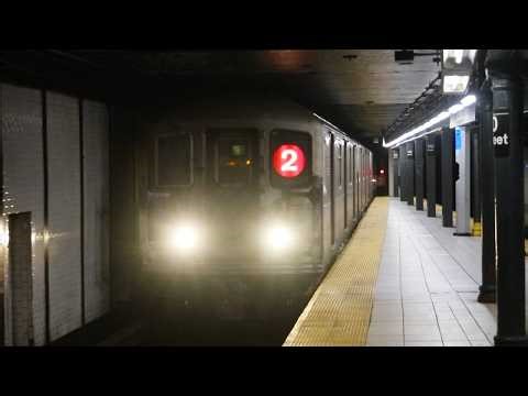 NYCT Subway: R62 / R142 (2) and R62 (3) Train Action at 110th Street - Malcolm X Plaza (March 2025)