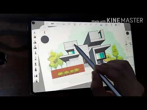 Huawei Matepad Pro + M-pencil Drawing Test using Autodesk Sketchbook | Architecture