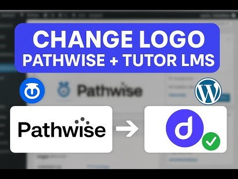 How to Change Logo in Pathwise Theme (Tutor LMS) with Droip Website Builder | WordPress Tutorial