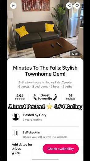 Almost Perfect ⭐ 4.94 Niagara Falls Airbnb Stay