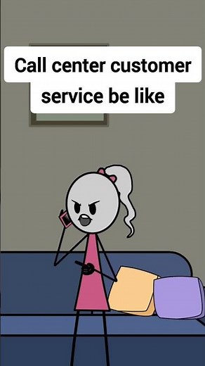 Customer Service working be like 😂 #animation #funnyvideo #gplus #comedy