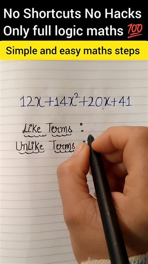 Banita Thakur on Instagram: "To simplify this algebraic expression, you have to add but add only like terms not unlike they will remain as it is Like terms are the terms having same variables #add #algebra #maths#instagood #instagram"