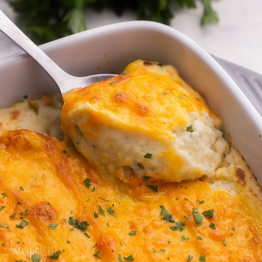 Cheesy Make Ahead Mashed Potatoes