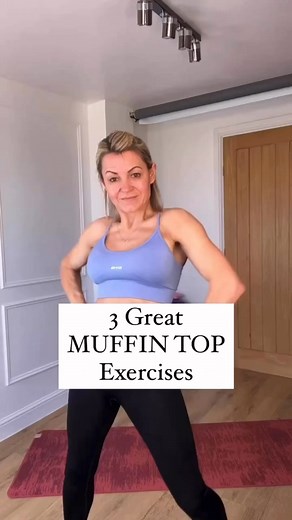 3 Great Muffin Top Exercises Are you a fan of muffin top exercises? Try 1 min of each & repeat 4 times 👍🏼🔥 . . #Abworkout #coreworkout #strongabs #bellyfat #womenover40 #womenover50 #womenover60 #menopausefitness #perimenopausefitness | Cara Metz