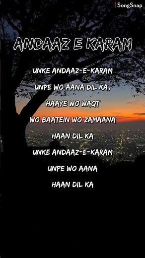 TRY WITH YOUR OWN VOICE 🥀 ANDAAZ E KARAM SONG LYRICS #andaazekaram #song #lyrics #ownvoice #fyp