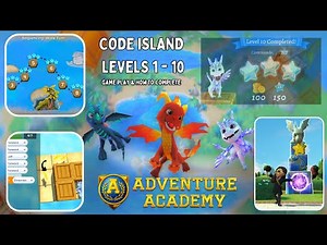 #adventureacademy Code Island Levels 1 -10 (Walk/ Turn Sequencing)