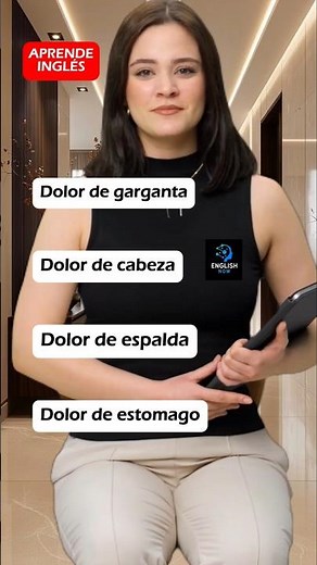 ¡Aprende inglés rápido! Cómo decir Dolor de Cabeza, Garganta, Espalda y Estómago en inglés 🧠🗣️🇺🇸