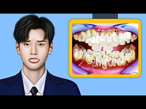 ASMR Remove Ingrown Teeth And Worm Infected | Deep Cleaning Animation