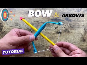BOW AND ARROWS PAPER CRAFT ORIGAMI WORLD WEAPON TUTORIAL | DIY BOW AND ARROWS ORIGAMI ROBIN HOOD ART