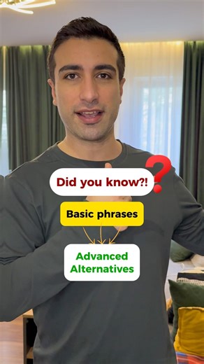 Use advanced ALTERNATIVES instead of some BASIC phrases #vocabulary