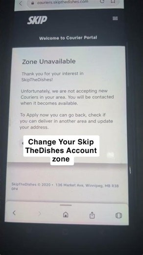 How to Change Delivery Zone Skip The Dishes