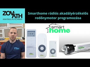 Smarthome rádiós akadályérzékelős redőnymotor programozása