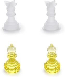 ZYTIN Chess Piece Resin Mold, 2 Pieces Bishop 3D Silicone Chess Resin Mold, Chess Crystal Epoxy Casting Molds for DIY Crafts Making, Birthday Gift, Family Party and Outdoor Games (Bishop)