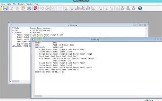 Mplus EFA (exploratory factor analysis)探索性因子分析