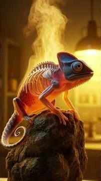 Chameleon: The animal with a natural thermostat 🌡️ #scienceexplained #3danimation #4k #animalanatomy