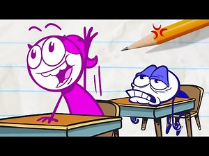 An Alien Invades Pencilmate's School! | Pencilmation | Animated Cartoons