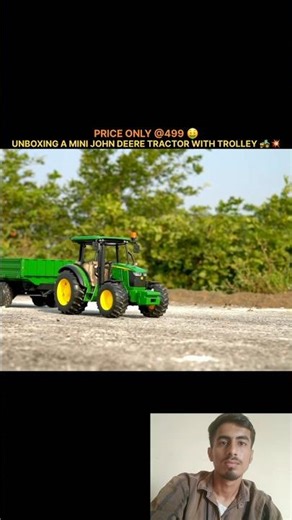 Unboxing a Mini John Deere Tractor With Trolley 💥 #rc #tractor #johndeere #unboxing #trendingshorts