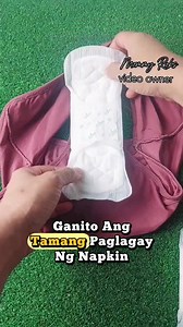 tamang paglagay ng napkin #reelsvideoシ #viralreelsシ #tips #lifehacks | Mommy Robs and Family vlogs