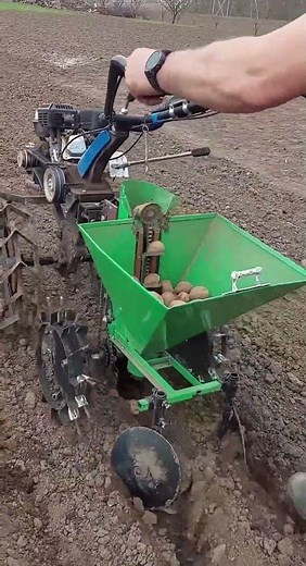 Potato Planter in Field Operation #rurallife #excavator #machine