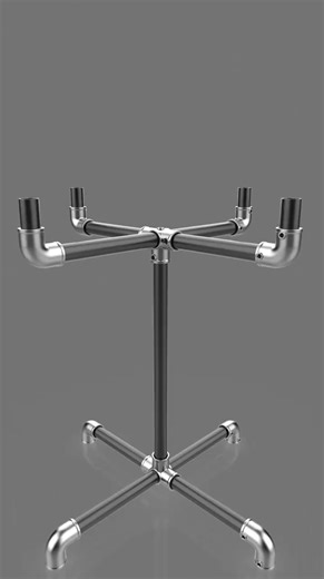 Small square table made with steel pipe connectors. The process is super simple and the effect i