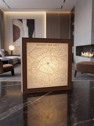LED Picture Frame, Personalized, Custom Photo/map, Couple Art, Anniversary, Wedding, Keepsake, Lithophane - Etsy