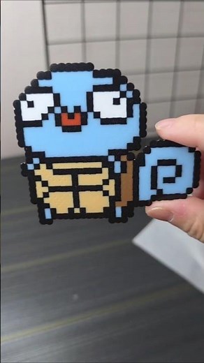 Squirtle Pixel Art Perler Beads -Pokémon DIY Craft