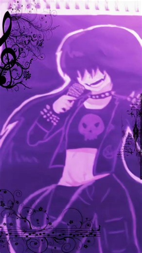 purple goth girl 💜#bringmetolife #2000sstyle #gothic #emo #anime #artwork